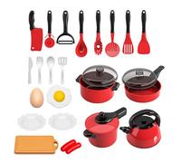 Pretend Play Kitchen Toys, 24X Toddler Cooking Accessories, Real Food Making, Kids’ Baking Supplies, Toy Appliances, Fun Role-Playing Activity, 8.27x4.33x5.51inc Packaging