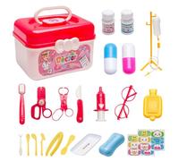 Pretend Play Médico Juguetes - 23 piezas Pretend Play Pedagogía Médico Kit con estetoscopio - Juguetes de Navidad para niños, juego de rol para niños a partir de 3 años