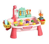 Pretend Play Sink, Water Table Toy, Kitchen Dish Playset