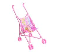 Pretend Play Stroller, Baby Doll Stroller, Kids Realistic Pink Lightweight Folding Doll Pushchair for Children, Girls, Home, Kindergarten, Family Fun, 7.28x11.81x16.54 Inches