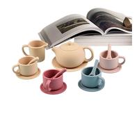 Pretend Play Tea Set - Silicone 19.5cm, Kids Tea Party Set, Pretend Play Toys | Durable Child Safe Material, Preschool Plays Sets For Boys, Girls, Playdates, Birthday, Holiday, Family Night, Home