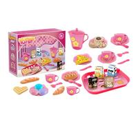 Pretend Tea Party -Childrens Kitchen Toys, Mini Cookware, Creative Imaginative Cooking Activity Set Kids, Engaging Home Simulation Play Experience Bundle for Boys Girls Birthday Christmas Indoor Play