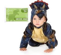 PRETEND TO BEE 1911 Triceratops - Disfraz oficial de dinosaurio del Museo de Historia Natural | Bebés jurásicos de calidad | Disfraz para niñas y niños | Unisex | Niños pequeños | 6-12 meses, azul