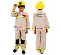 Pretend to Bee Disfraz de bombero de lujo de alta calidad para niños de 5 a 7 años | Disfraz de bombero para niños y niños pequeños | Disfraz para niñas y niños, unisex | Juego de rol para niños