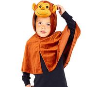 PRETEND TO BEE Monkey Cape Fancy Dress Costume for Kids, 3-7 Years Animal Disfraz de Capa de Mono para niños de 3 a 7 años, Dibujos Animados, Color (FBA-913)