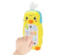 Pretend Toy Phone, Portable Play Cellphone, Kids Educational Toy with Light and Sound, Lightweight Play Accessory, Learning Tool with Interactive Features, Plaything for Home Car Travel Stroller