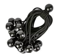 PRETEX Tensores Elasticos con Bola - Set de 25 x 23cm de Gomas Tensoras Universales con Bolas - Resistentes Lona de Piscina, Acampar y Atar Banderas - Negro