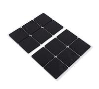 Pretfy 12 Piezas Negras sin de Alto Rendimiento Protectores de Autoconstrucción Sofá Slip Slip Silla Goma Fuerzos Pies Adhesivos-Ajuste Universal, Duradero