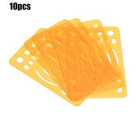 Pretfy 27 Hoyos que Borran Líneas de Accesorios Avanzadas para Patrones de Acero con Ingeniería Multipurpose Diferente Dibujo 10 Piezas Arte Suministros Plantillas Fáciles Acero Inoxidable (Naranja)