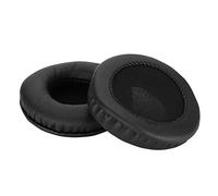 Pretfy Almohadillas Flexibles de Repuesto para Auriculares de 75 Mm, Almohadillas para Uso Prolongado, Algodón Negro, Paquete 2