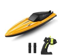 Pretfy Barco de Control Remoto de Alta Velocidad para Piscinas y Lagos, 2 Baterías, Mini Juguete para Niños, Adultos, Niños y Niñas, Barco Impermeable 2,4 GHz (-2)