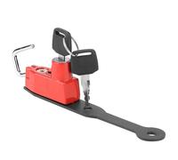 Pretfy Bloqueo de Casco Antirrobo de Aleación Motocicletas, Gancho Montaje del Lado Izquierdo, Ajuste para CBR400R CBR500R (Rojo)