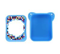 Pretfy Bolsa de Almacenamiento de Viaje con Funda Silicona para Mascotas Digitales Interactivas con Cordón y Colores Brillantes 8,2 X 7,5 Cm (Azul)