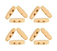 Pretfy Botones de Alternancia de Lona 2 Hoyos Madera para Coser Tejer, Lote 50 Piezas 30 Mm