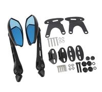 Pretfy Conjunto de Espejo de Manillar Anodizado, Espejos Retrovisores la Motocicleta con Kit Soporte hacia Adelante para XMAX 300 2023