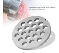 Pretfy Esencial de Trituradores de Molinillo Carne Disco Accesorio Fácil Cocina Sólida Lavavajillas Plateadas Seguras Acero Fuerte para Placa - Rendimiento Mejorado y Dura (Pequeño agujero redondo