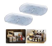 Pretfy Especiero Grande Lazy Susan, Organizador Giratorio de 360 Grados para Armario y Nevera, Diseño Antideslizante, Paquete de 2, Organización del Hogar y la Tienda (Paquete de 2)