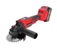 Pretfy Juego de Amoladora Angular Compacta con Batería de Litio, Cortador Alta Velocidad para Metal y Madera, Herramienta Molienda Portátil para Entusiastas del Bricolaje (2 paquetes de baterías