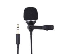 Pretfy Micrófono de Solapa Portátil de Alta Sensibilidad con Cubierta Esponja Resistente Al Viento para Máxima Comodidad Durante Conferencias Retransmitidas, Negro