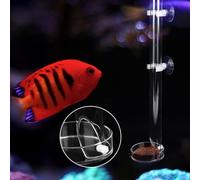 Pretfy Parte Versátil de Acuario Transparente Resistente con Tubo de Taza Calidad Fija para Acrílico (Longitud de la tubería 25 cm)