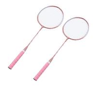 Pretfy Pink Professional Badminton Raquetas de Herramientas Duraderas Que Golpean Al Estudiante para Expandir los Equipos Deportivos para Principiantes Racetas del área del área Principiantes -