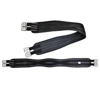 Preto Sillín sintético de neopreno con relieve de gofre suave, extremo elástico equino, anatómico, antirozaduras, doble cinta reforzada, resistente, duradero, lavable