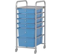 Prettiee Carrito de Almacenamiento Delgado con Ruedas: Carrito utilitario de 6 cajones con Ruedas para Materiales de Manualidades, Ropa, Accesorios para el Cabello y soluciones de organización del ho