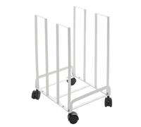 Prettiee Carro de Almacenamiento portátil con Ruedas - Carro de 10,2 x 12,2 x 17,1 Pulgadas para el hogar, almacén, supermercado, estación de envío - Caja de cartón Blanca versátil