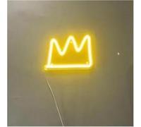 Prettiee Letrero de luz de neón para decoración de letreros de neón para Coronas, Luces para decoración de Paredes, Salas de Estar, Fiestas, dormitorios (22 x 16 cm)