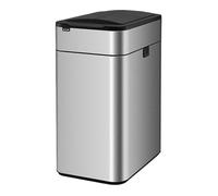 Prettiee Papelera automática de Acero Inoxidable con Tapa, con alas, para Cocina, 9/15/30/50/60 l, Moderna y Elegante, para Uso doméstico y Comercial (Plateada, 50 l)