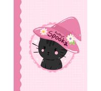 Pretty and spooky black cat halloween Composition Notebook: Cute Vector Halloween black cat wearing a witch's hat. | College Ruled Lined Journal | 110 Pages | 7.5 x 9.25 in