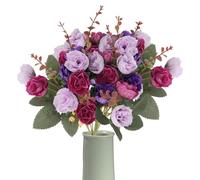 Pretty Fake Flowers - Realistic Artificial Flower Bouquet ¦ 30x4cm Decorative Arrangement with Petals, Silk Abs Material Floral Display with Elegant Style, Silk Bouquet, Wedding Centerpiece for Decor