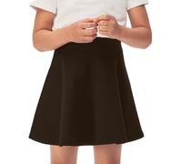 Pretty Fashion Falda de patinadora para niñas de 5 a 13 años, acampanada, de cintura alta, acampanada, fluida, para bailar, chocolate, 5-6 Años