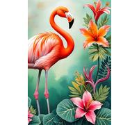 Pretty Flamingo Bird & Flower large hardcover notebook for women, teens and girls: A beautiful and stylish hardcover notebook with 118 crisp, ruled ... notes, diary keeping and more, 6x9 inch