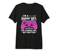 Pretty Gamer Girl Cute Pink Gaming Controller Gamer Girls Camiseta Premium