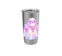 Pretty Ghost Glam Coffee Preppy Halloween Niñas Mujeres Vaso térmico de acero inoxidable de doble pared