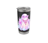 Pretty Ghost Glam Coffee Preppy Halloween Niñas Mujeres Vaso térmico de acero inoxidable de doble pared