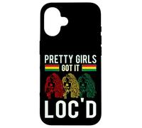 Pretty Girls Got It Loc'd Hair Afro Lover Melanin Dreadlock Carcasa para iPhone 16