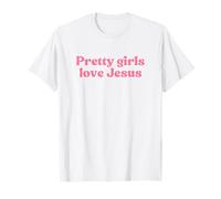 Pretty Girls Love Jesus, Christian Faith Worship Religious Camiseta