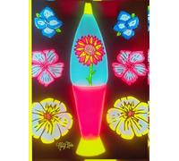 Pretty Glowing, Floral, Lava Lamps, Floral Detailed Page, 8x11, Hardcover Journal, Art Pad, Sketchbook, Drawing Book: Created With Hand-Drawn Art By: Artist Mary Elisabeth Linder @ MaryEMade
