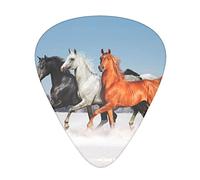 Pretty Horses Juego de púas de guitarra de 12 piezas para guitarra acústica, guitarra eléctrica, contrabajo y ukelele