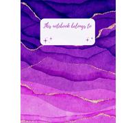 Pretty in Pink & Purple: Wide Ruled Notebook: 8.5 x 11 | 120 Pages | Clean White Paper | Wide Ruled Writing Notebook
