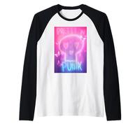 Pretty in Punk Pink Calavera Corazones Mariposas Estét Party Camiseta Manga Raglan