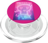 Pretty in Punk Pink Calavera Corazones Mariposas Estét Party PopSockets PopGrip para MagSafe