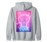 Pretty in Punk Pink Calavera Corazones Mariposas Estét Party Sudadera con Capucha
