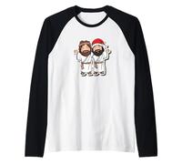 Pretty Jesus and Friends para la Noche de Navidad Camiseta Manga Raglan