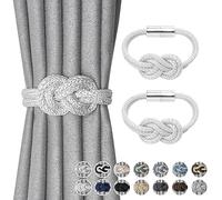 Pretty Jolly Mini alzapaños magnéticos para cortinas, estilo nórdico, estilo simple, elegante, decorativo, cortina, corbata para el hogar y la oficina, cortina de ventana, blanco, 2 unidades