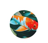 Pretty Koi Fish - Juego de tarjetas de ambientador redondas para coche, aroma a lavanda, 10/24 piezas