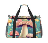 Pretty Little Mushrooms - Bolsa de viaje de mano, diseño moderno, gran capacidad de almacenamiento, adecuada para viajes de negocios y viajes cortos, color negro, talla única