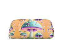 Pretty Little Mushrooms - Estuche de piel con cremallera para lápices, bolsa de cosméticos adecuada para hombres, mujeres, artistas, uso en casa y oficina, Fantasy Mushroom, Talla única, Neceser